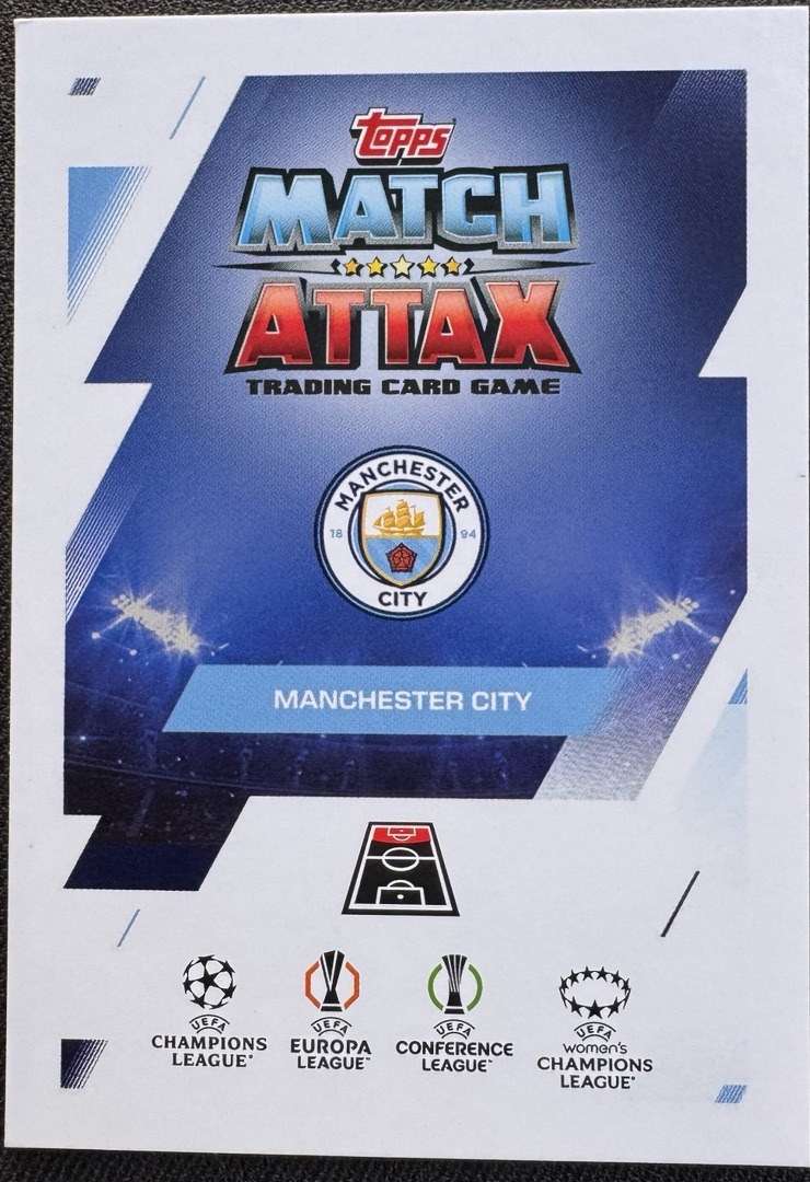 Jérémy Doku Match Attax Extra Wingman 174, Rückseite