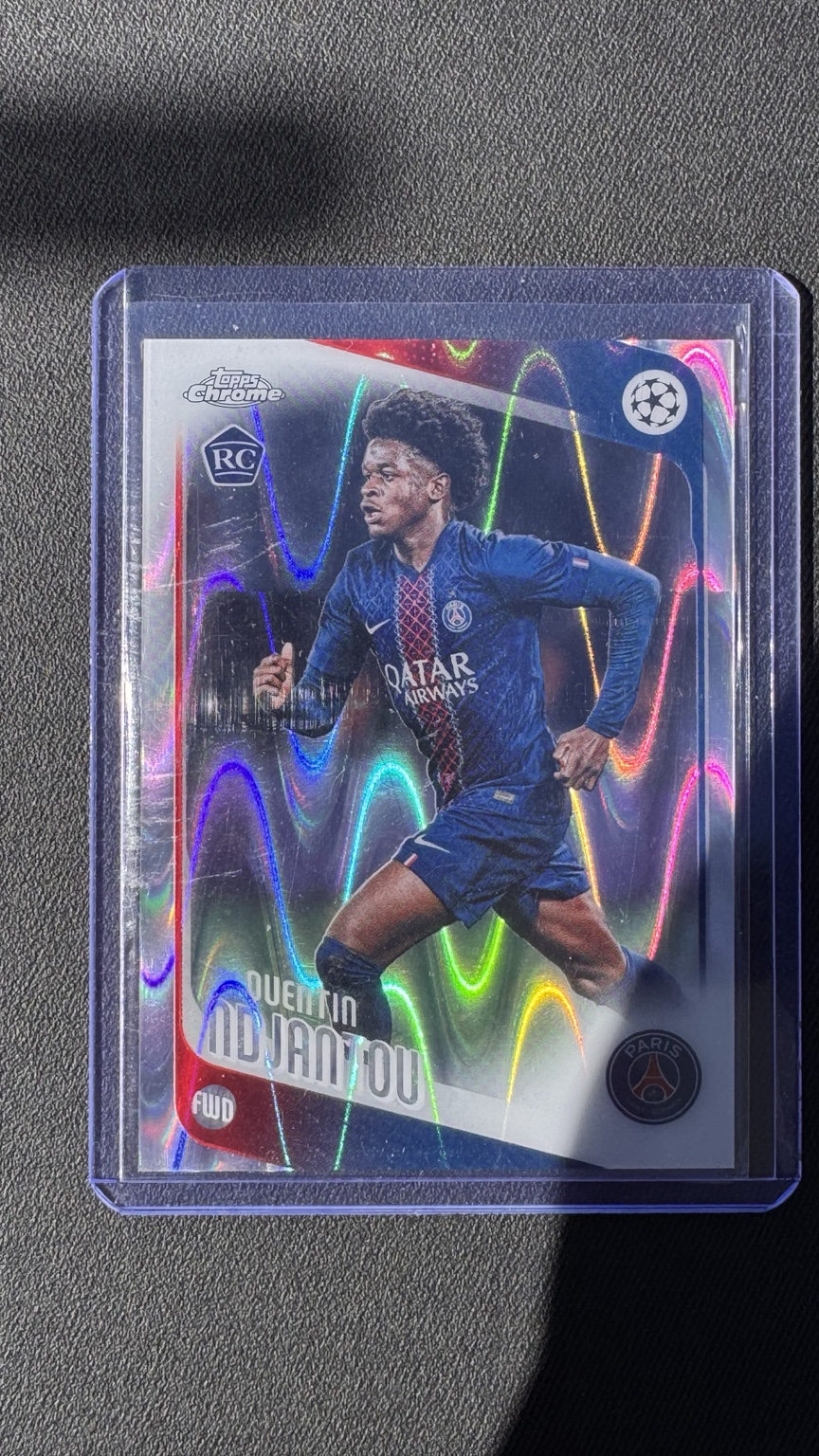 Quentin Ndjantou Topps Chrome Raywave Rookie 166, Vorderseite