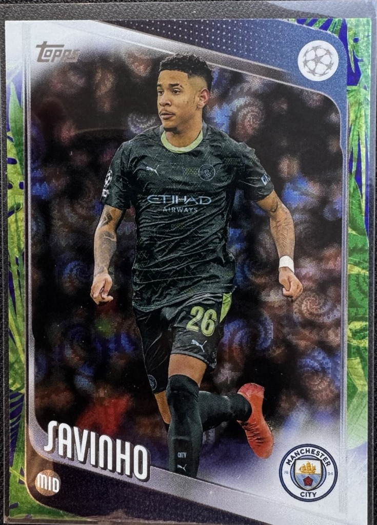 Savinho Match Attax Karte, Vorderseite