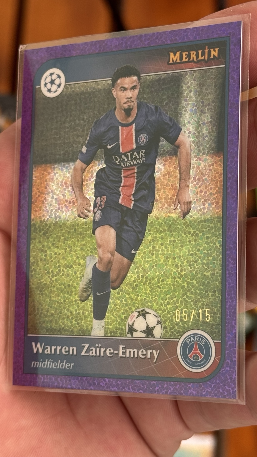 Warren Zaïre-Emery Merlin Purple 05/15, Originalfoto der Vorderseite